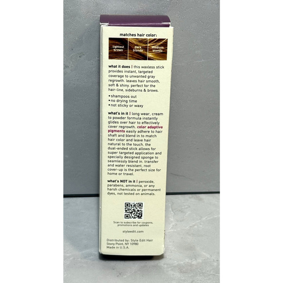 New Style Edit Root Cover Up Cream to Powder Stick Light Brown 3.1 g - Picture 3 of 5